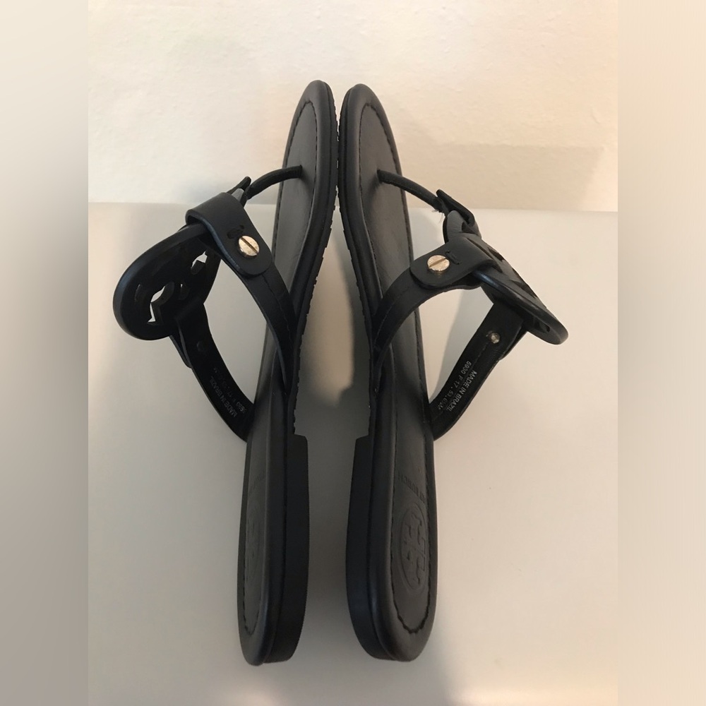 Tory Burch Black Miller Sandals SZ 6.5 - Picture 4 of 8